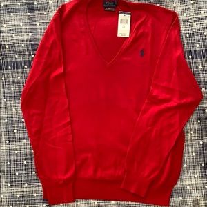 POLO Ralph Lauren red v-neck sweater